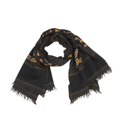 Sanskriti Vintage Long Shawl Pure Woolen Shawl Handmade Kashmiri Ari Work Stole