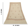 Sanskriti Vintage Ivory Pure Woollen Shawl Handmade Kantha Long Throw Stole