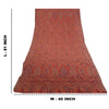 Sanskriti Vintage Red Jamawar Pure Woolen Woven Shawl Long Throw Soft Stole