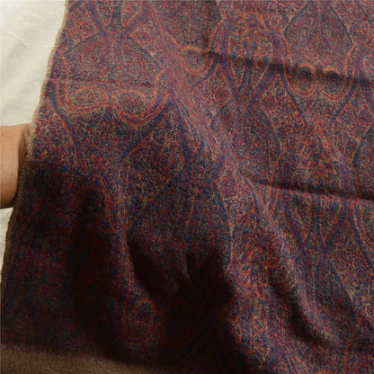Sanskriti Vintage Long Shawl 100% Pure Woven Scarf Throw Soft Floral Stole