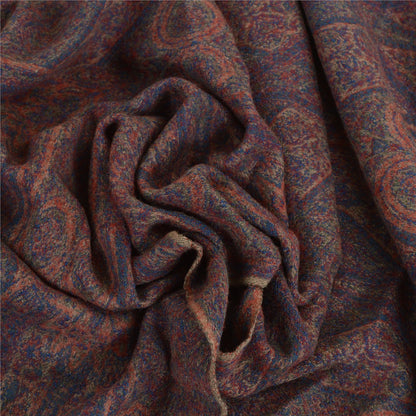 Sanskriti Vintage Long Shawl 100% Pure Woven Scarf Throw Soft Floral Stole