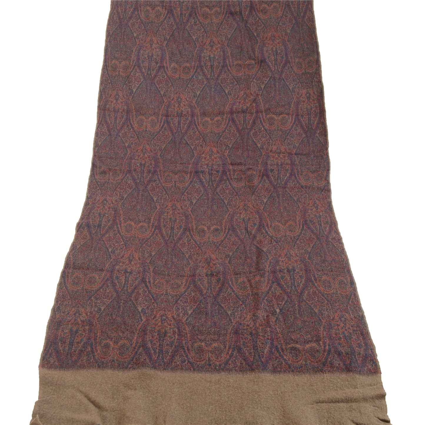 Sanskriti Vintage Long Shawl 100% Pure Woven Scarf Throw Soft Floral Stole