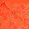 Sanskriti Vintage Long Orange Pure Woolen Shawl Handmade Ari Work Scarf Stole