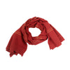 Sanskriti Vintage Long Dark Red Pure Woollen Shawl Handmade Suzani Scarf Stole