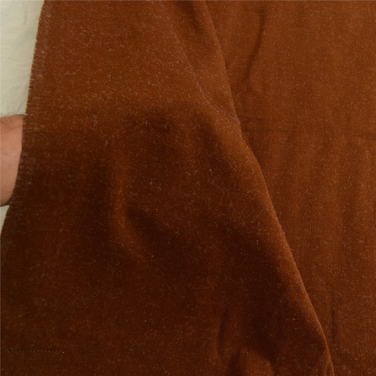 Sanskriti Vintage Brown Long Solid Woolen Shawl Reversible Scarf Throw Stole