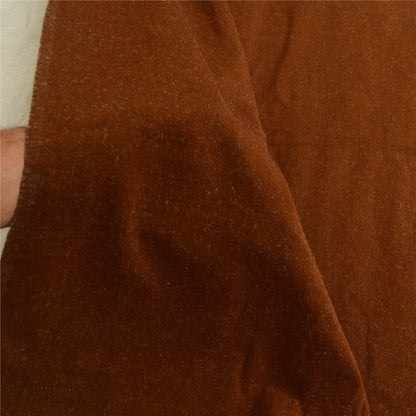 Sanskriti Vintage Brown Long Solid Woolen Shawl Reversible Scarf Throw Stole
