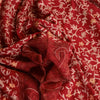 Sanskriti Vintage Long Dark Red Pure Woollen Shawl Handmade Ari Work Scarf Stole