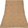 Sanskriti Vintage Long Brown Pure Woollen Hand Woven Shawl Scarf Throw Stole