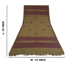 Load image into Gallery viewer, Sanskriti Vintage Long Green Woolen Shawl Hand Embroidered Scarf Throw Stole
