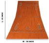 Sanskriti Vintage Long Pure Woolen Orange Shawl Handmade Suzani Scarf Stole
