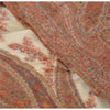 Sanskriti Vintage Pure Woolen KashmiriShawl Woven Multi Stole Scarf Warm Veil