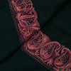 Sanskriti Vintage Long Black Pure Woolen Embroidery Aari Shawl Scarf Throw Stole