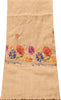 Sanskriti Vintage Brown Wool Shawl Aari Embroidered Floral Stole Scarf Wrap Veil