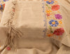 Sanskriti Vintage Brown Wool Shawl Aari Embroidered Floral Stole Scarf Wrap Veil