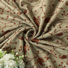 Sanskriti Vintage Beige Soft Blend Wool Shawl Hand Embroidered Suzani Wrap Stole