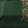 Sanskriti Vintage Green Soft Pure Wool Shawl Aari Hand Embroidered Kashmiri Wrap