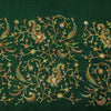 Sanskriti Vintage Green Soft Pure Wool Shawl Aari Hand Embroidered Kashmiri Wrap