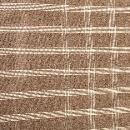 Sanskriti Vintage Long Brown Woolen Shawl Hand Woven Scarf Throw Winter Stole