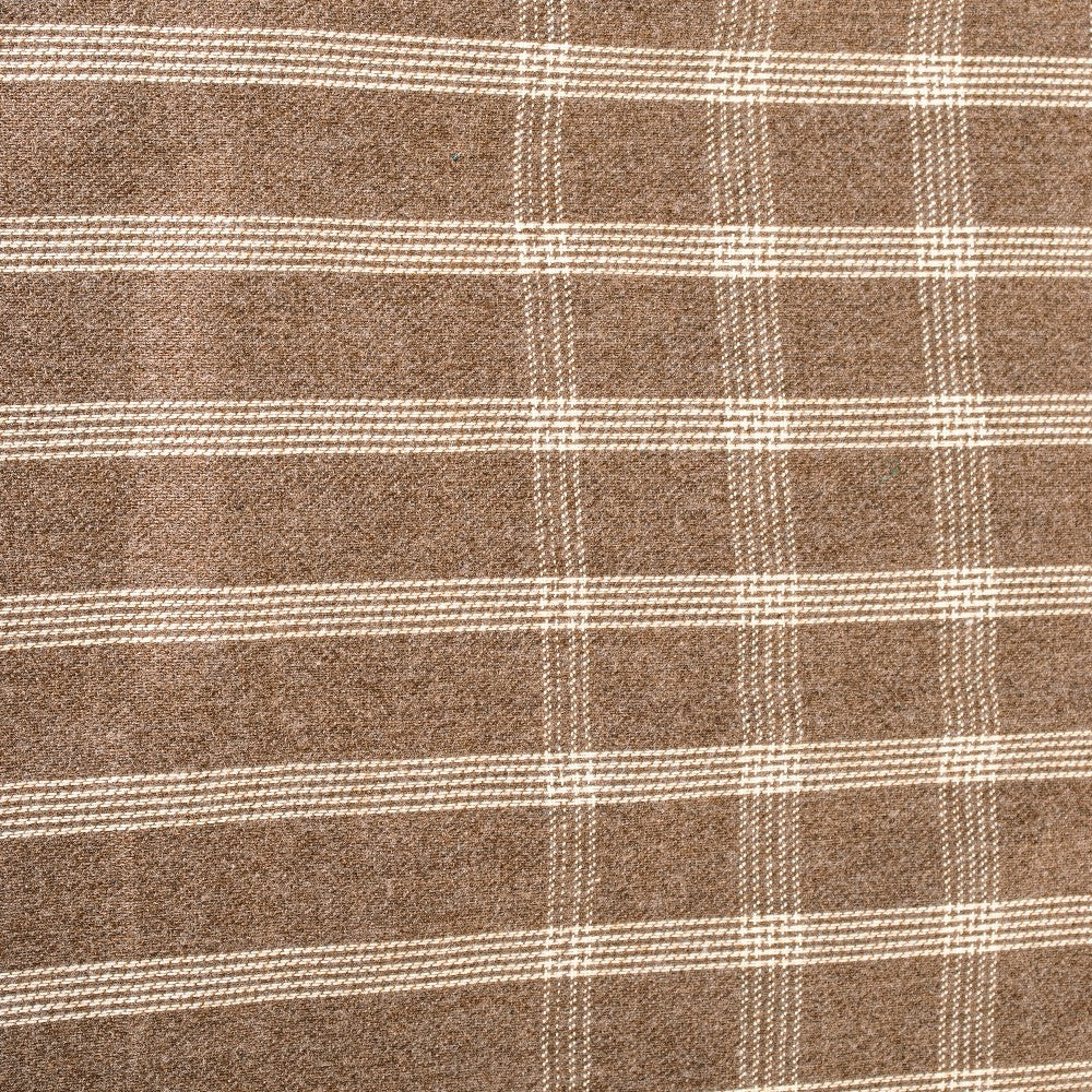 Sanskriti Vintage Long Brown Woolen Shawl Hand Woven Scarf Throw Winter Stole