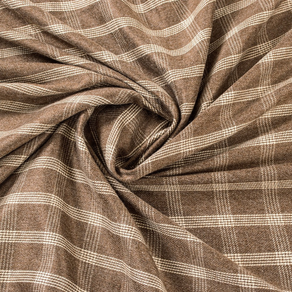 Sanskriti Vintage Long Brown Woolen Shawl Hand Woven Scarf Throw Winter Stole