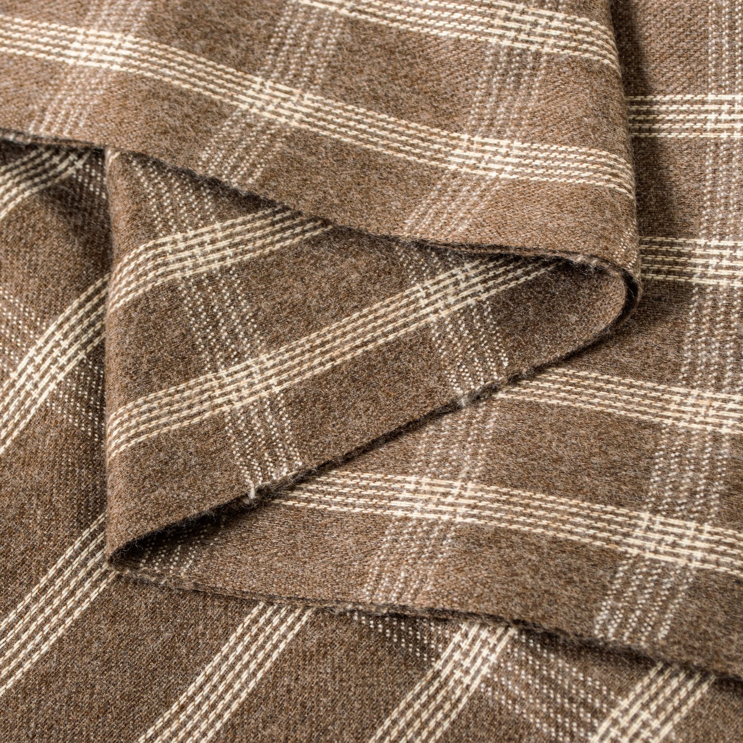 Sanskriti Vintage Long Brown Woolen Shawl Hand Woven Scarf Throw Winter Stole