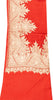 Sanskriti Vintage Long Red Pure Woolen Kashmiri Hand Embroidery Aari Work Shawl