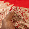 Sanskriti Vintage Long Red Pure Woolen Kashmiri Hand Embroidery Aari Work Shawl