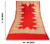 Sanskriti Vintage Long Red Pure Woolen Kashmiri Hand Embroidery Aari Work Shawl