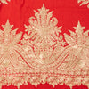 Sanskriti Vintage Long Red Pure Woolen Kashmiri Hand Embroidery Aari Work Shawl