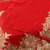 Sanskriti Vintage Long Red Pure Woolen Kashmiri Hand Embroidery Aari Work Shawl