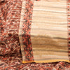 Sanskriti Vintage Long Peach & Cream Hand Woven Shawl Scarf Throw Woolen Stole
