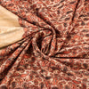 Sanskriti Vintage Long Peach & Cream Hand Woven Shawl Scarf Throw Woolen Stole
