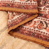 Sanskriti Vintage Long Peach & Cream Hand Woven Shawl Scarf Throw Woolen Stole