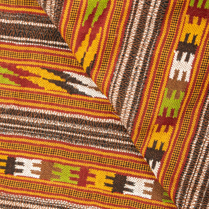 Sanskriti Vintage Long Brown Pure Woolen Shawl Woven Indian Scarf Sewing Stole