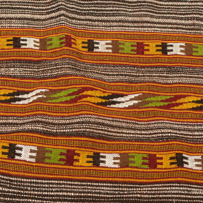 Sanskriti Vintage Long Brown Pure Woolen Shawl Woven Indian Scarf Sewing Stole