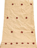 Sanskriti Vintage Long Cream Pure Handloom Shawl Hand Embroidered Scarf Stole