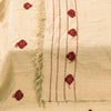 Sanskriti Vintage Long Cream Pure Handloom Shawl Hand Embroidered Scarf Stole