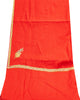 Sanskriti Vintage Long Red Pure Woolen Shawl Hand Embroidered Suzani Neck Stole