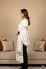 Sanskriti Vintage Long White Pure Woolen Hand Embroidery Suzani Head Shawl Stole