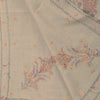 Sanskriti Vintage Gray Pure Wool Shawl Hand Embroidered Suzani Stole Scarf Wrap