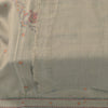 Sanskriti Vintage Gray Pure Wool Shawl Hand Embroidered Suzani Stole Scarf Wrap