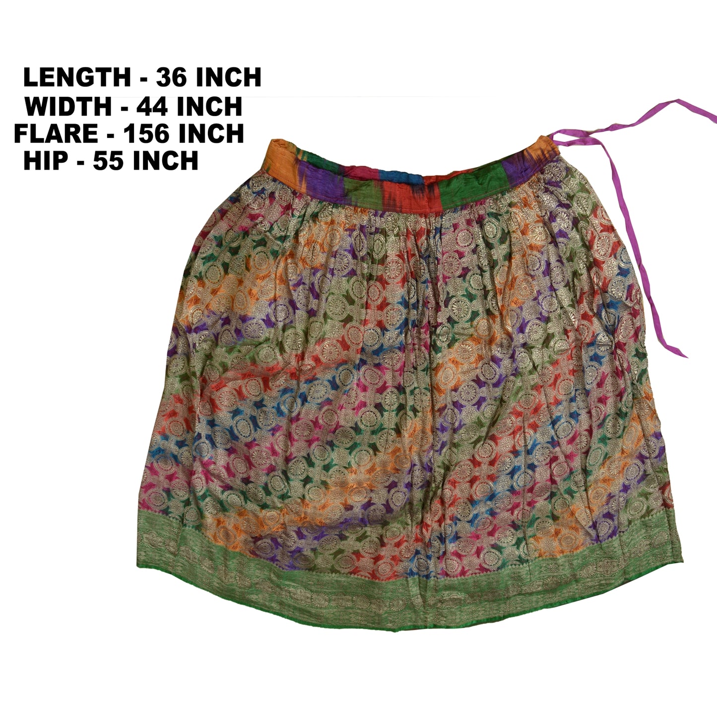 Sanskriti Vintage Long Stitched Skirt Pure Silk Woven Brocade/Banarasi Lehenga