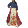 Sanskriti Vintage Indian Long Skirt Pure Silk Hand Embroidered Kutch Lehenga