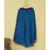 Sanskriti Vintage Pure Silk Long Skirt Hand Beaded Leheria Blue Zardozi Lehenga