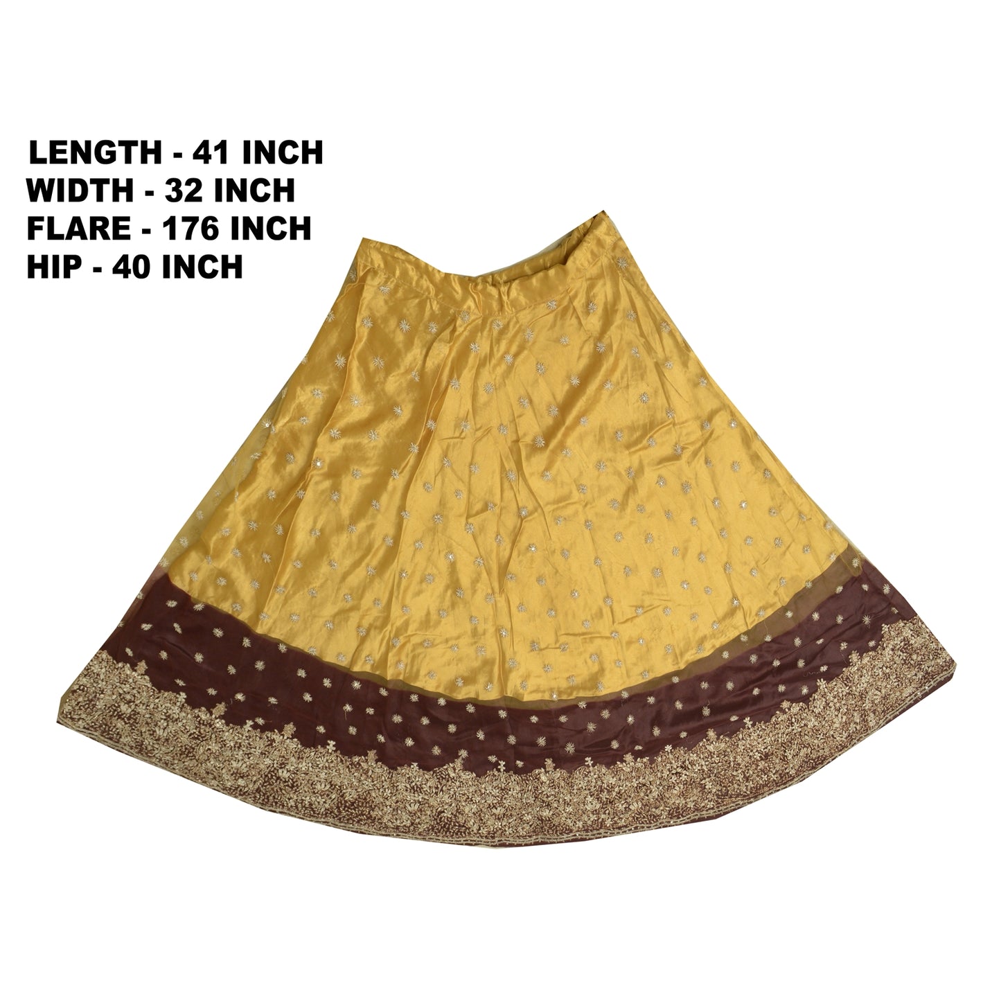 Sanskriti Vintage Indian Hand Beaded Net Lehenga Skirt Party Zardozi Work