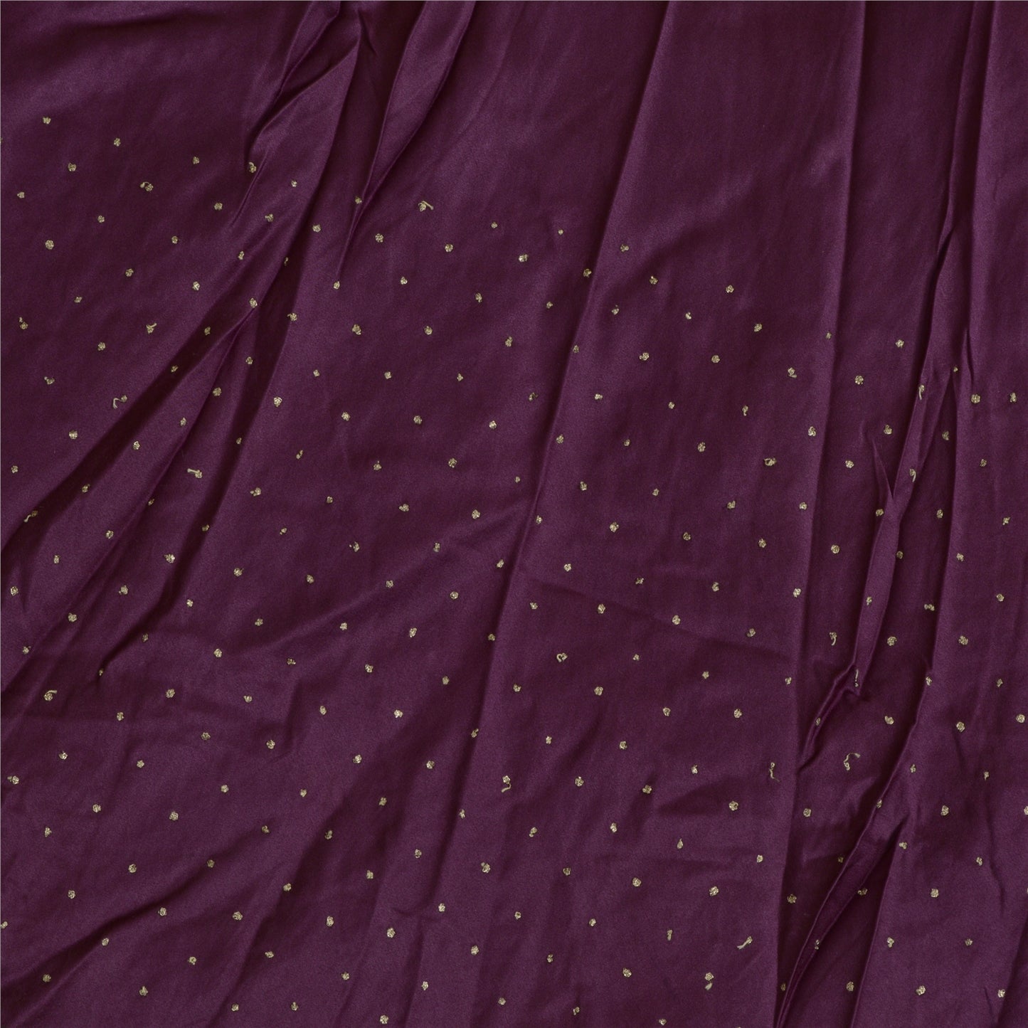 Sanskriti Vintage Long Skirt Hand Embroidered Purple Satin Silk Stitched Lehenga