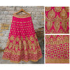 Sanskriti Vintage Pink Long Skirt Chanderi Silk Hand Beaded Ethnic Stitched