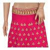 Sanskriti Vintage Pink Long Skirt Chanderi Silk Hand Beaded Ethnic Stitched