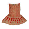 Sanskriti Vintage Red Long Wedding Skirt Pure Silk Hand Beaded Stitched Lehenga