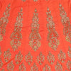 Sanskriti Vintage Peach Long Skirt Pure Silk Hand Beaded Unstitched Lehenga